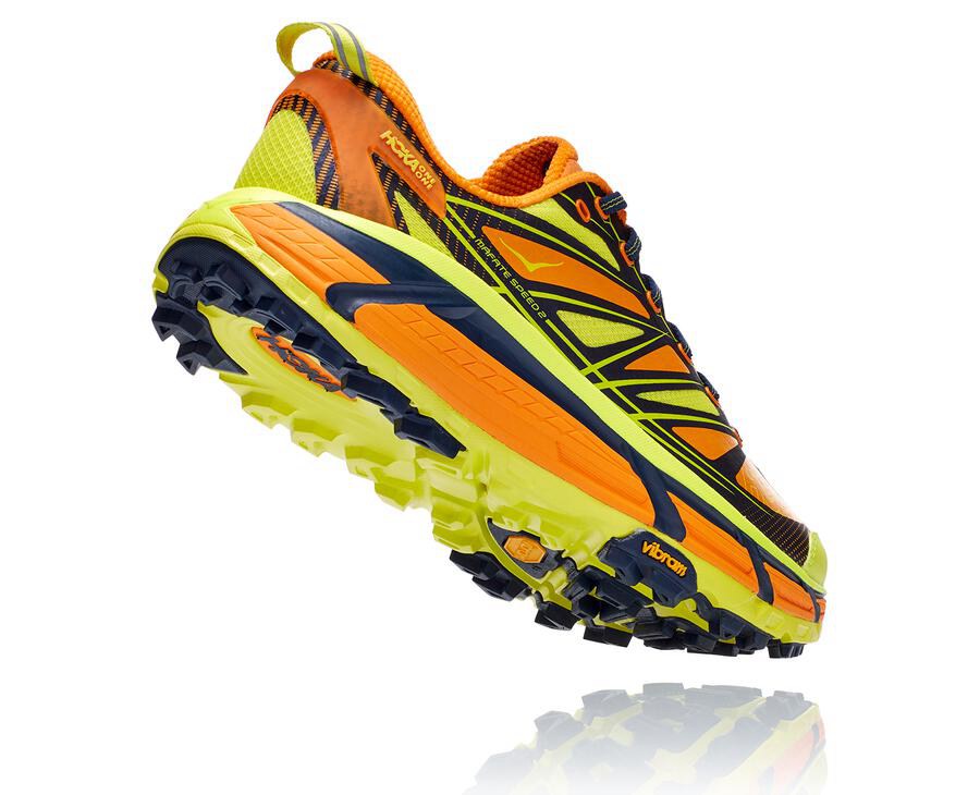 Tenis Hoka One One Trail Hombre Dorados Claro/Rosas - Mafate Speed 2 - HWLK13459